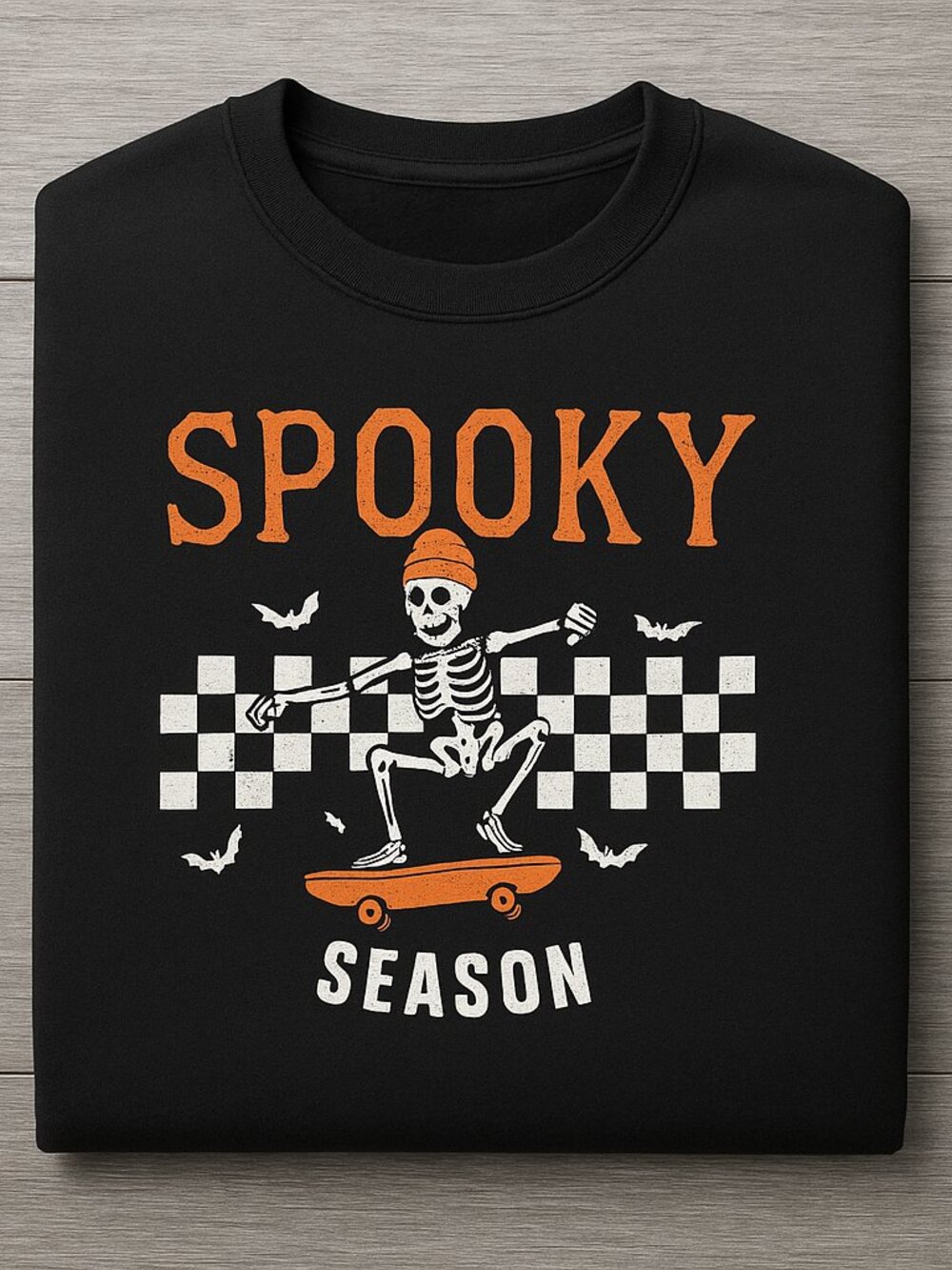 Halloween Skeleton Pumpkin Graphic Sweatshirt, Spooky Fall Crewneck